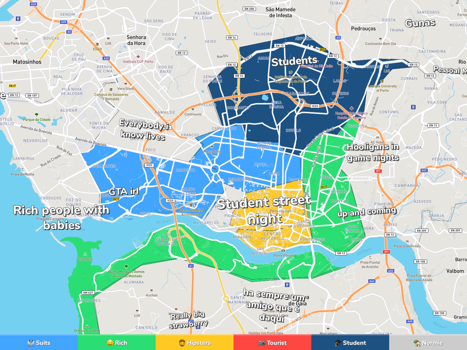 Porto Neighborhood Map