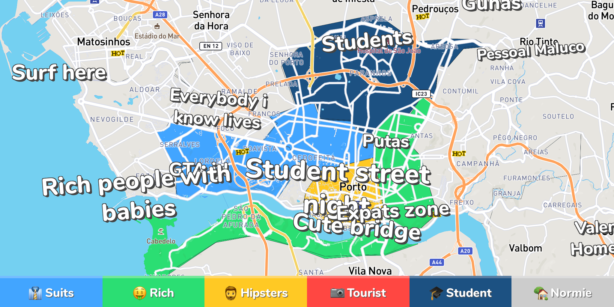 Porto Neighborhood Map Porto Neighborhood Map