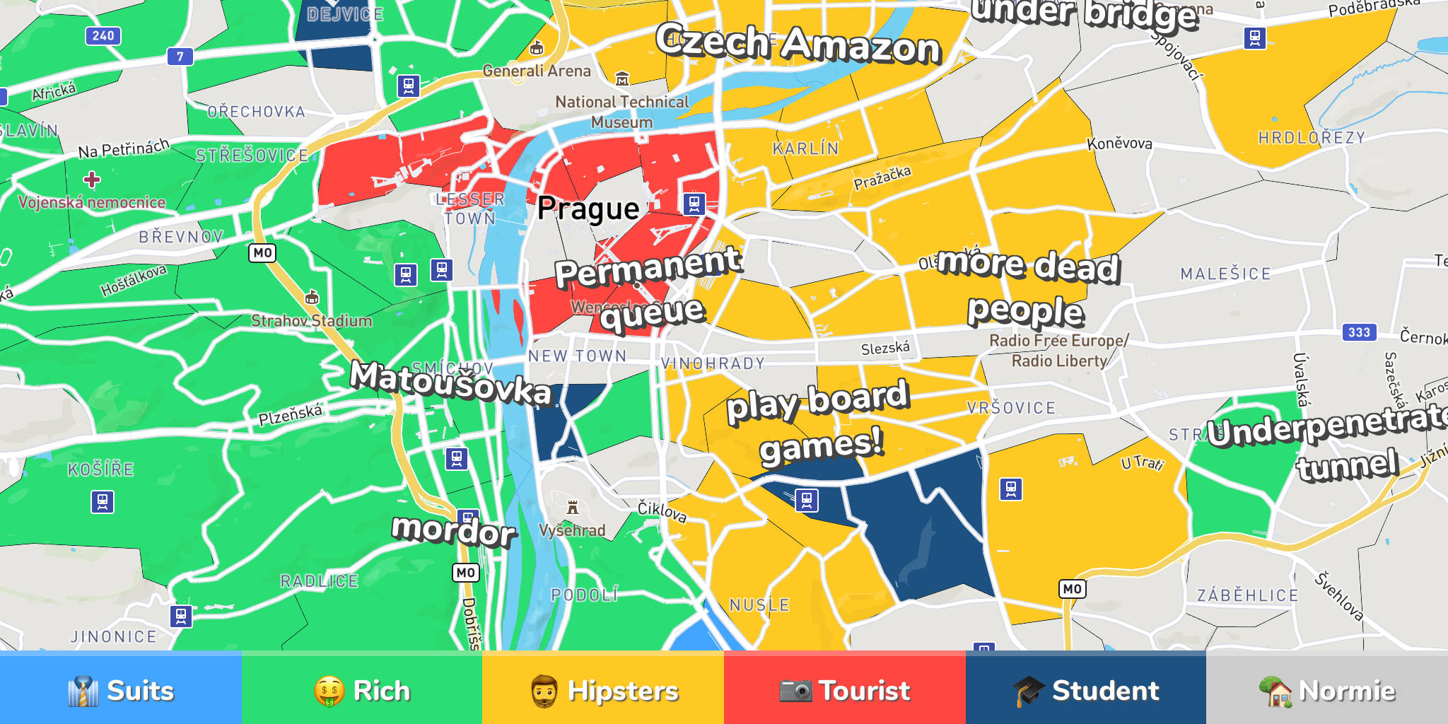 Prague Neighborhood Map 