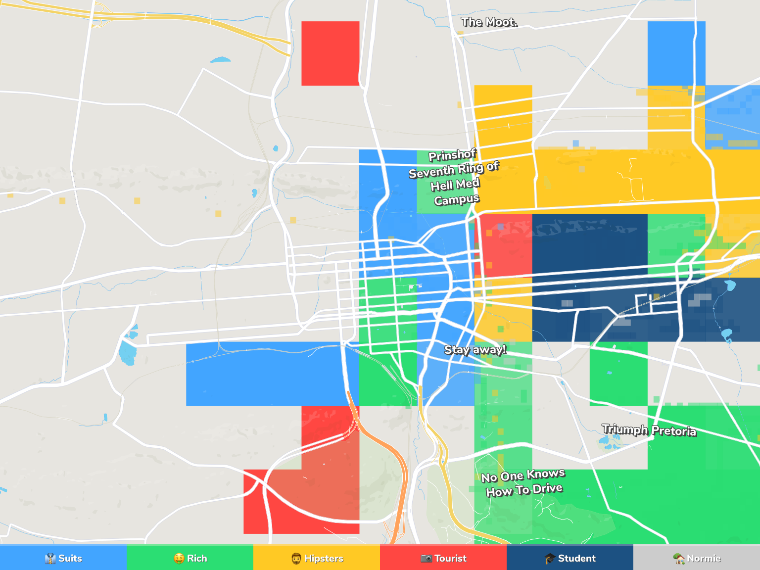 Pretoria Neighborhood Map