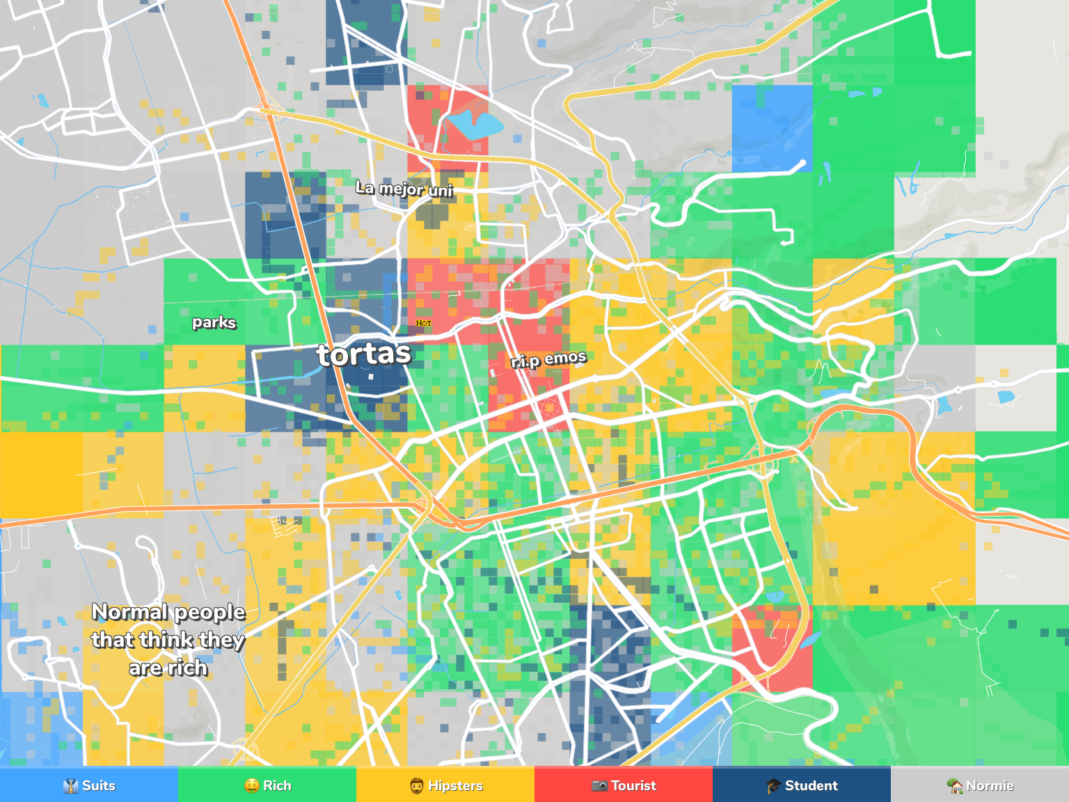 Queretaro Neighborhood Map
