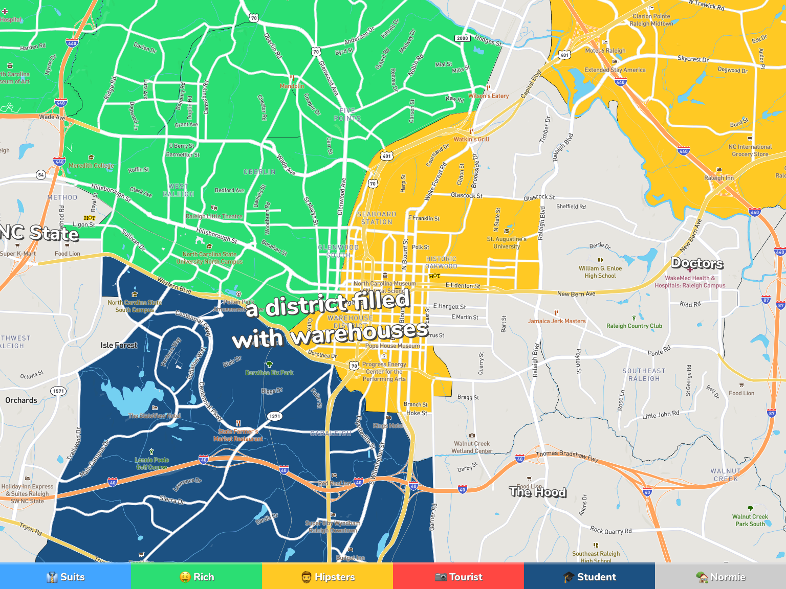 Raleigh Neighborhood Map