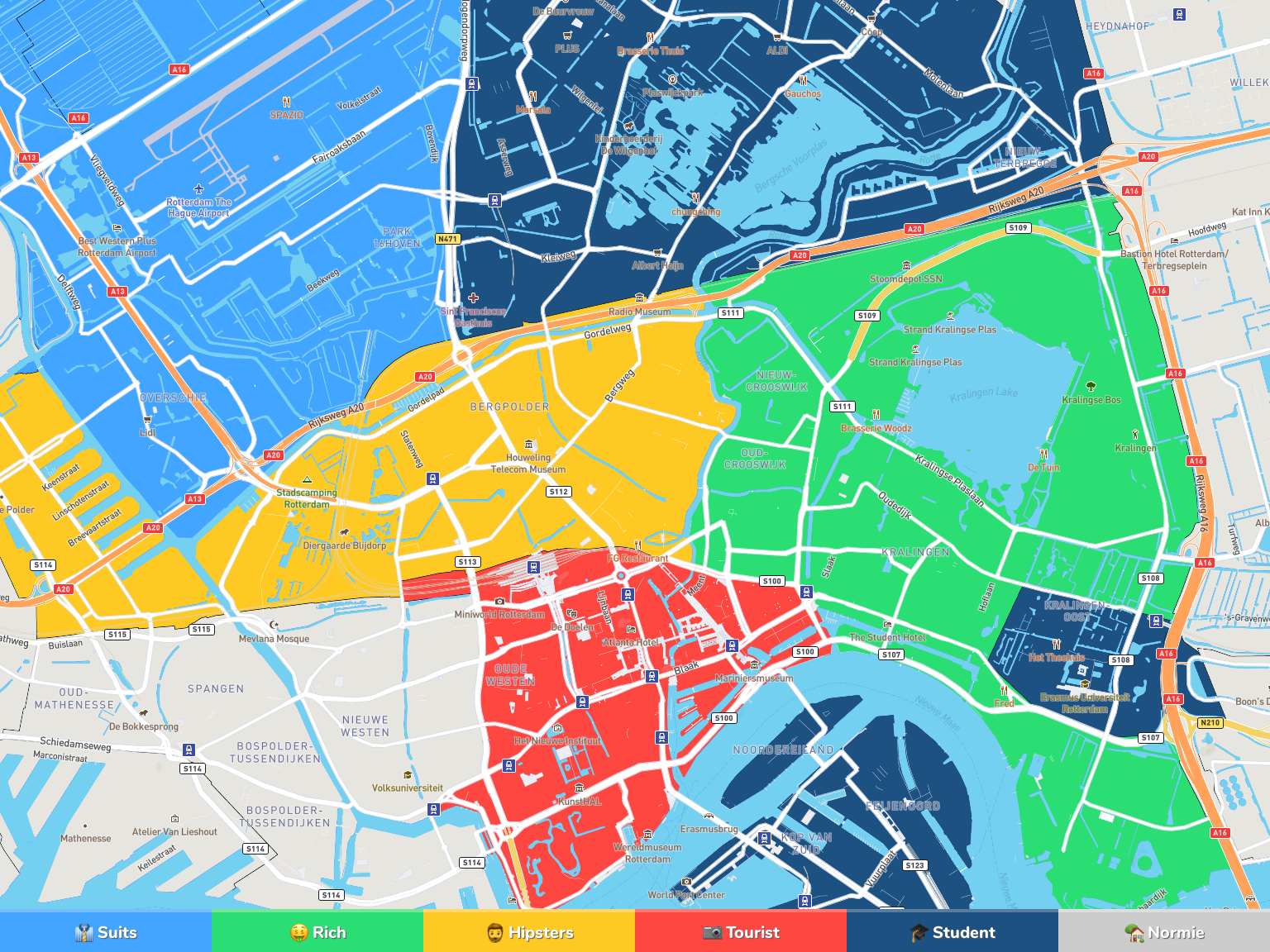 Rotterdam Neighborhood Map
