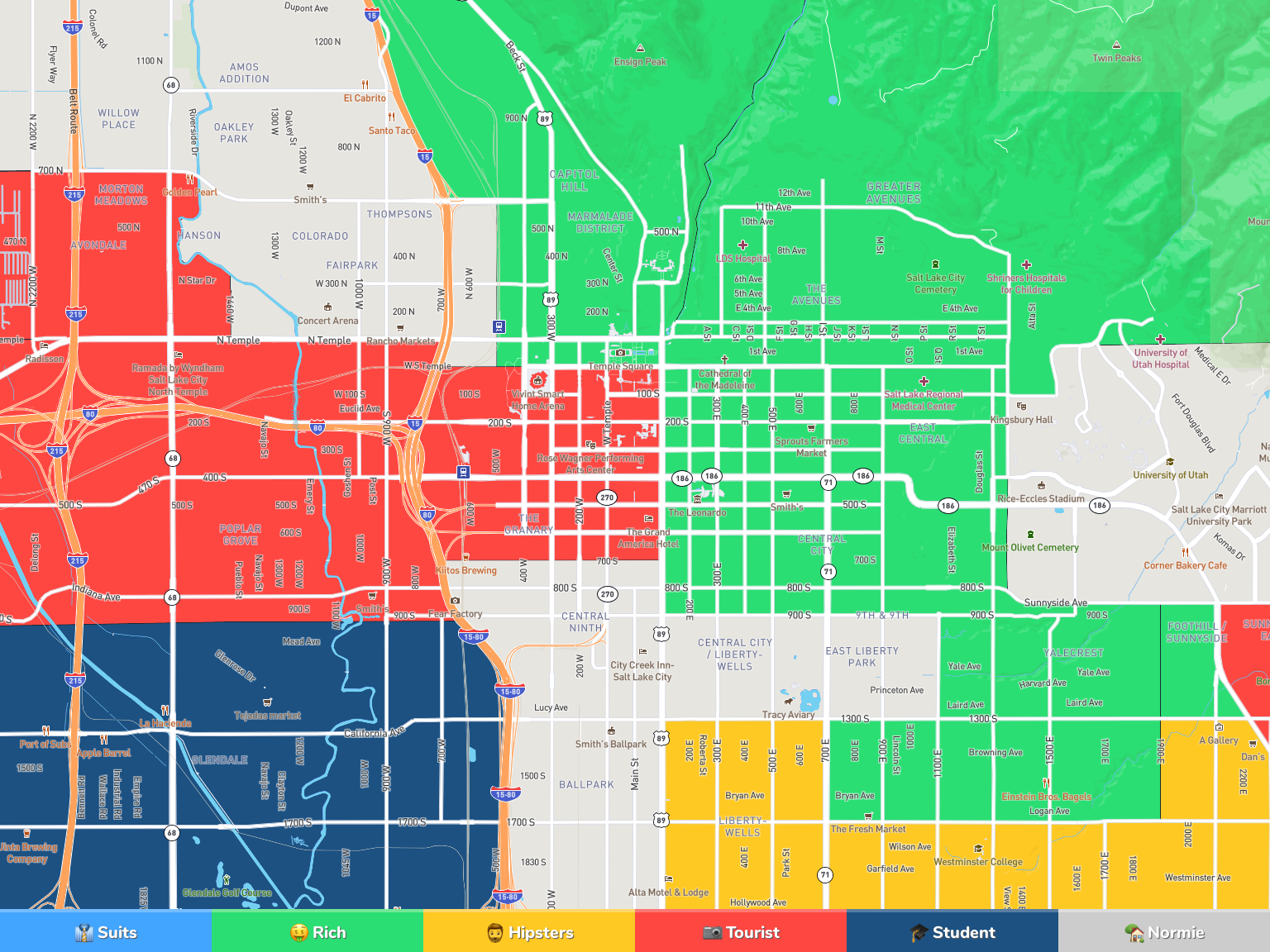Salt Lake City Neighborhood Map