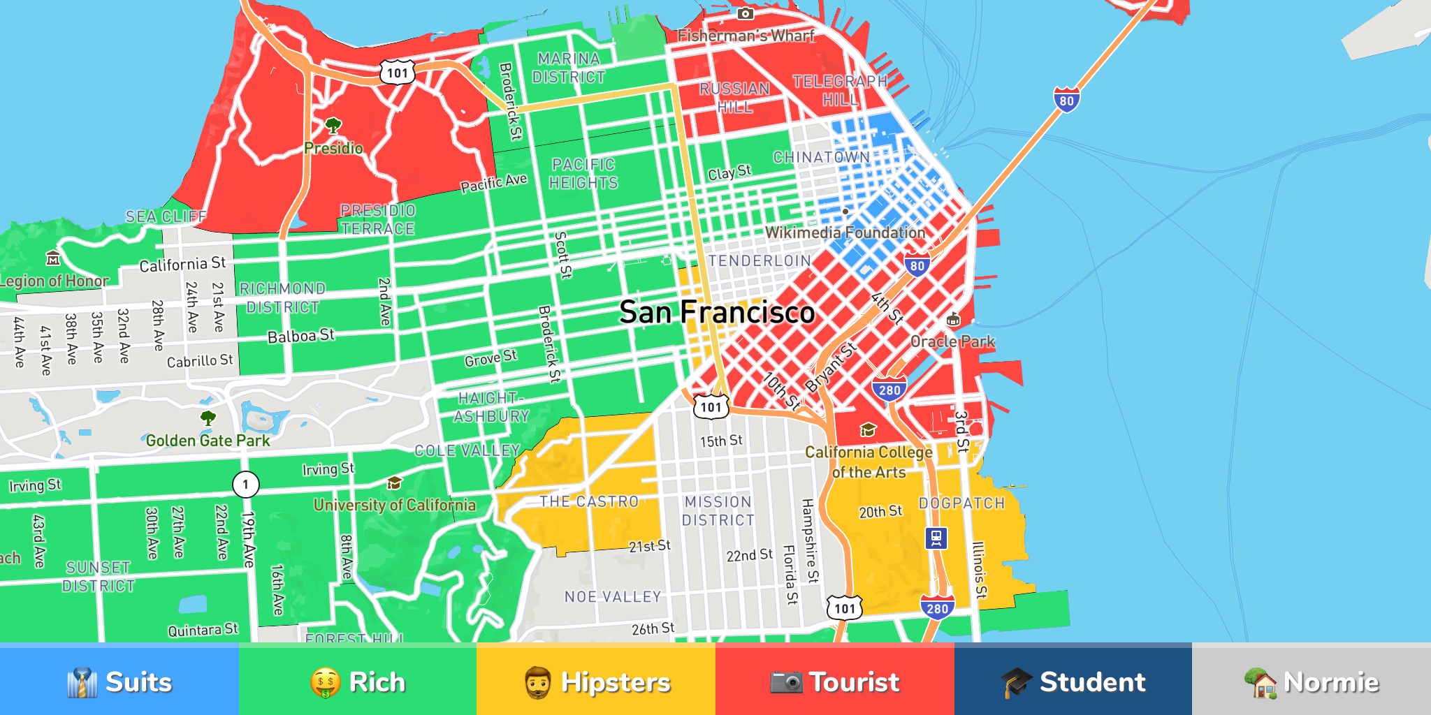 San Francisco Neighborhood Map