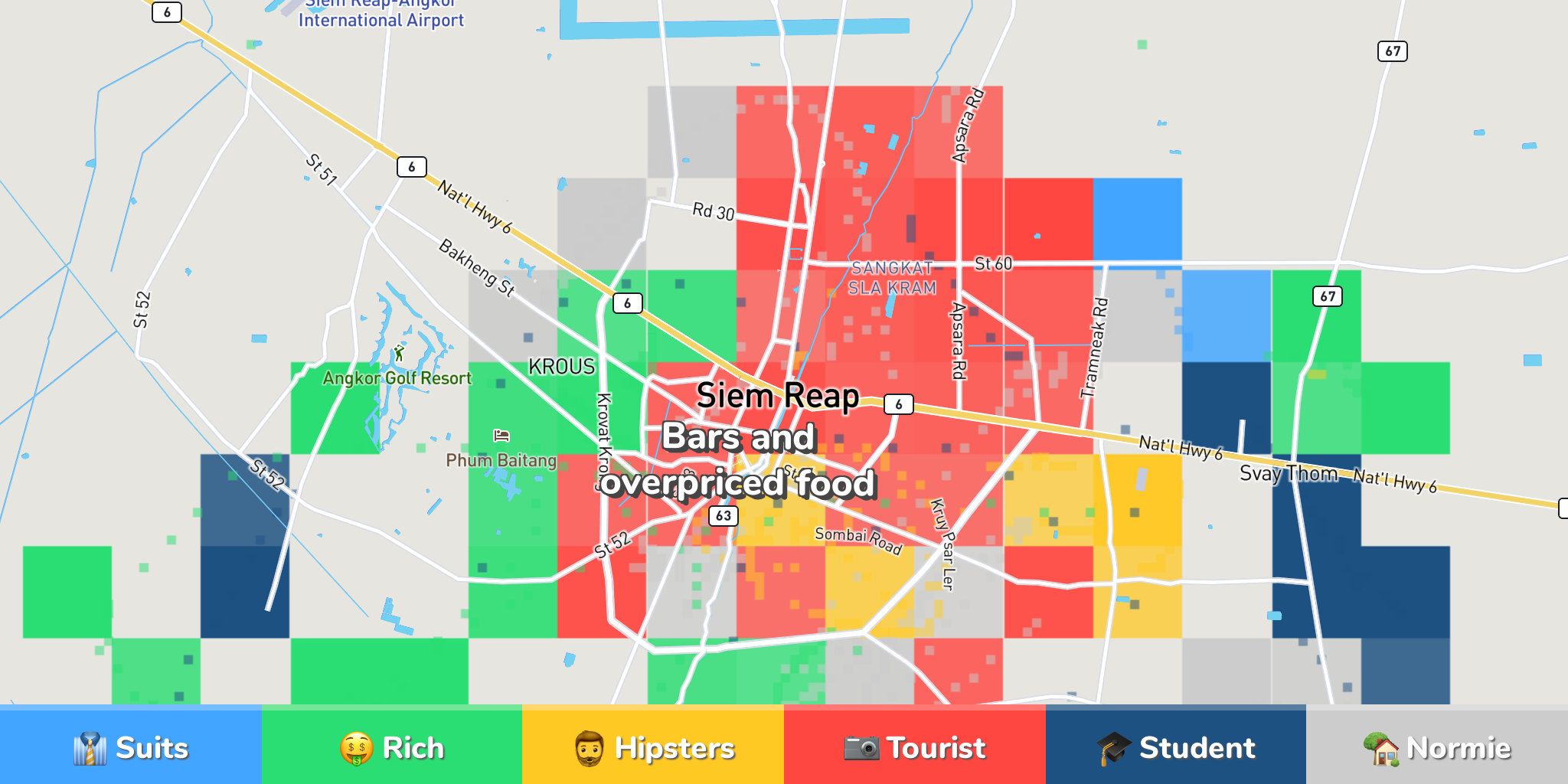 Siem Reap Neighborhood Map