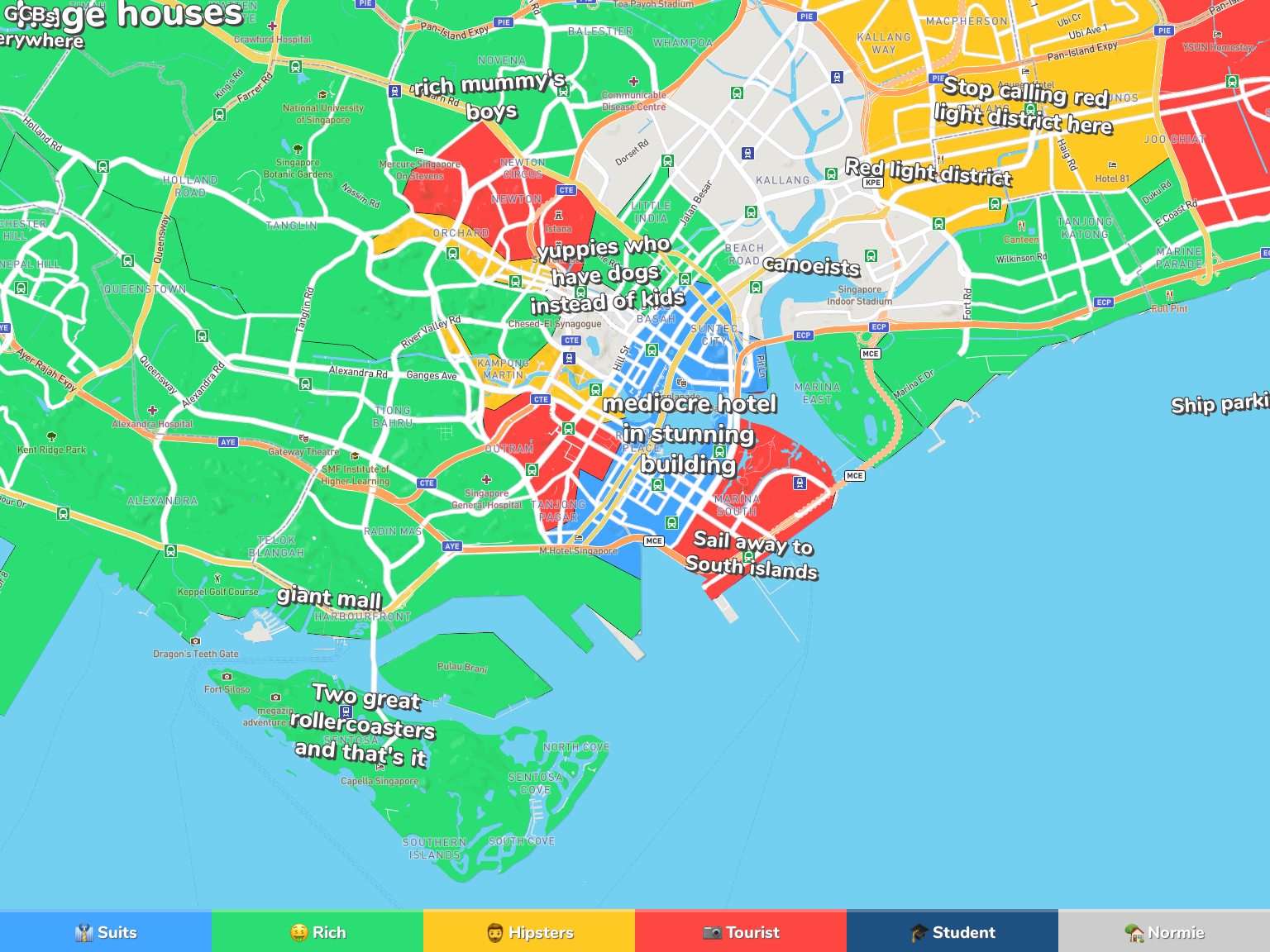 Singapore Neighborhood Map