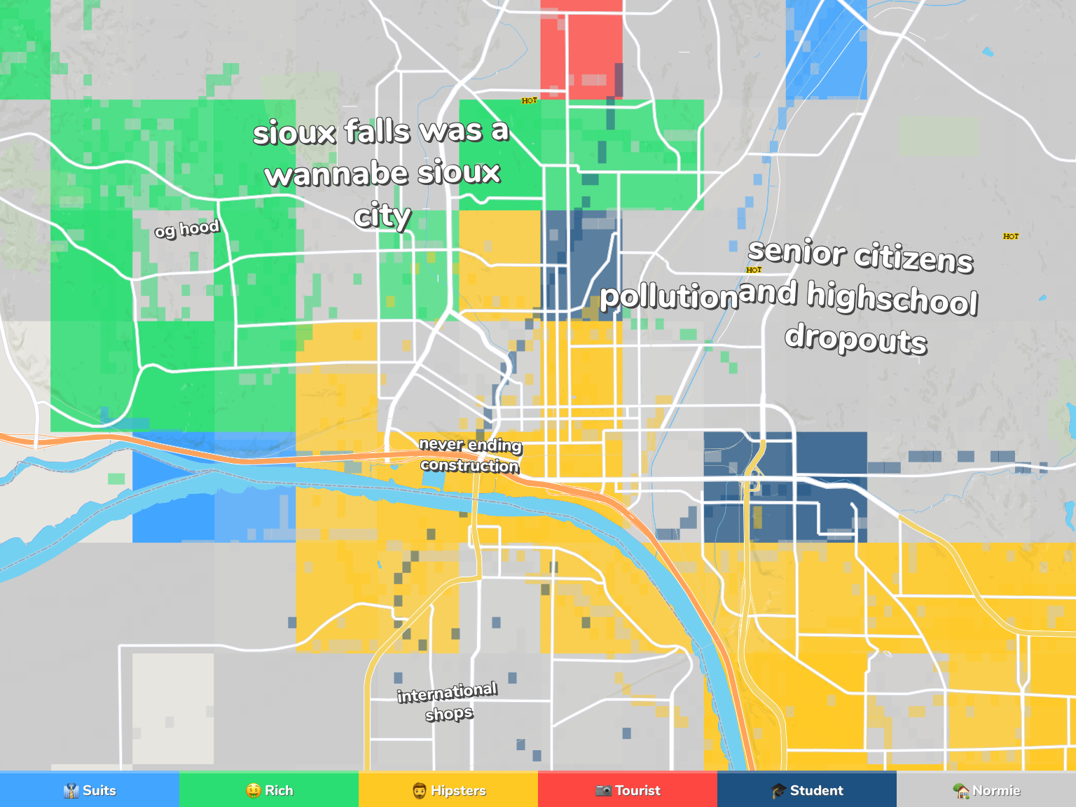 Sioux City Neighborhood Map