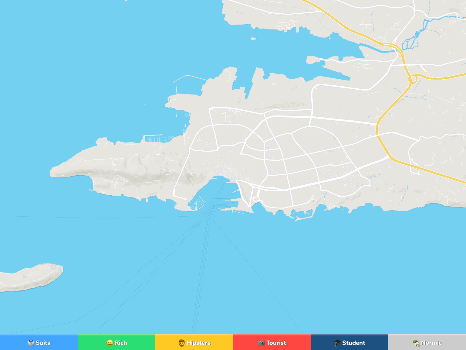 Split Neighborhood Map