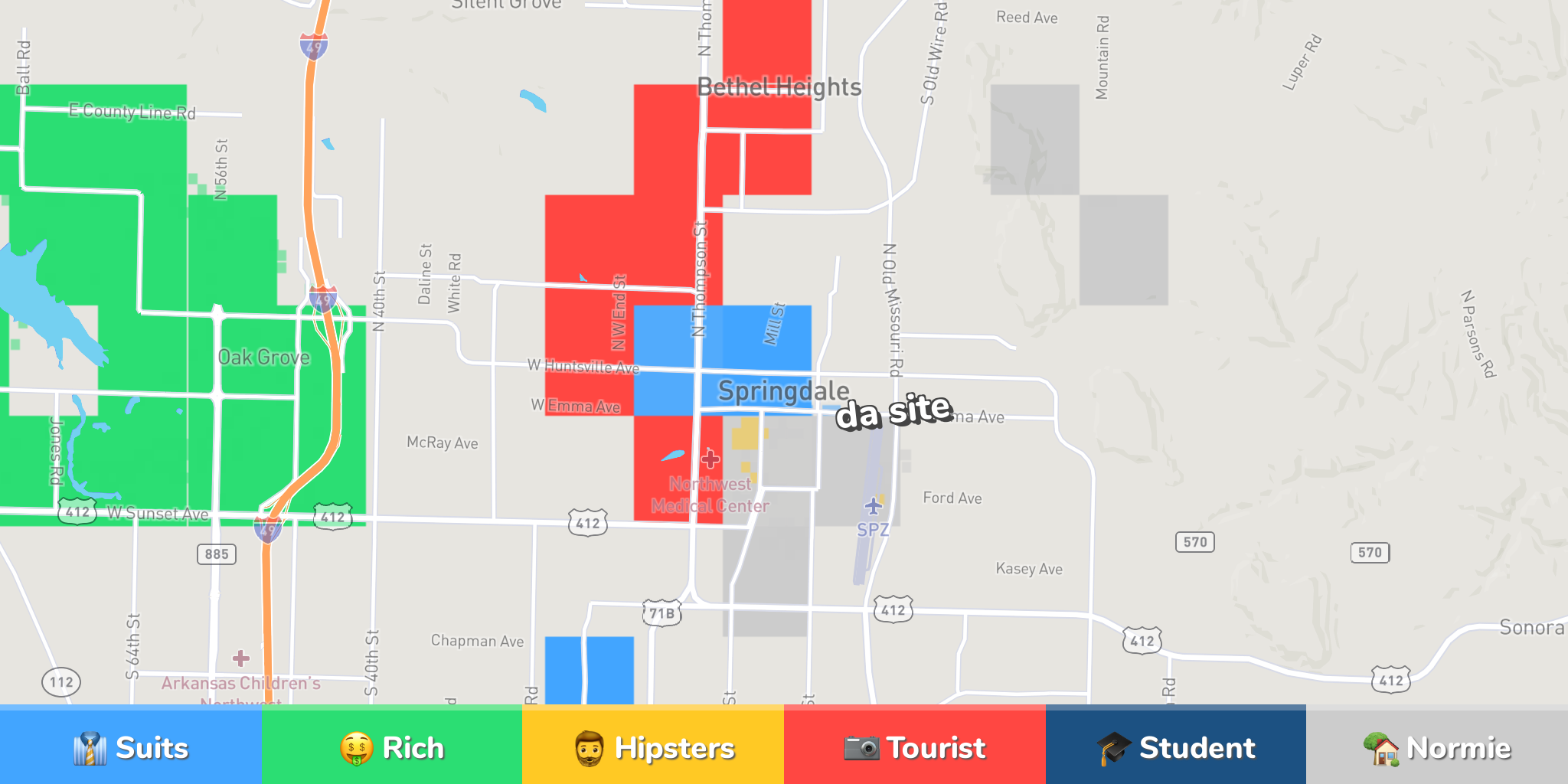 Springdale Neighborhood Map