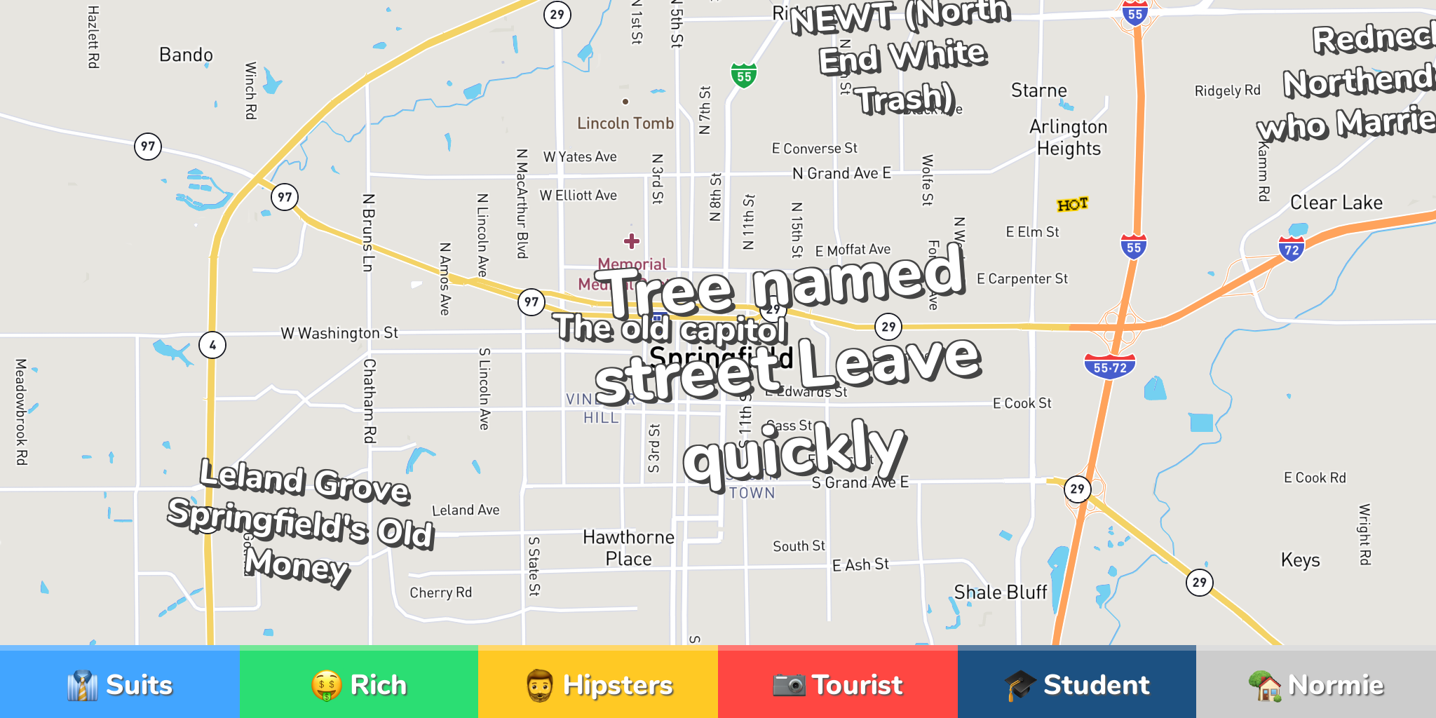 Springfield Neighborhood Map