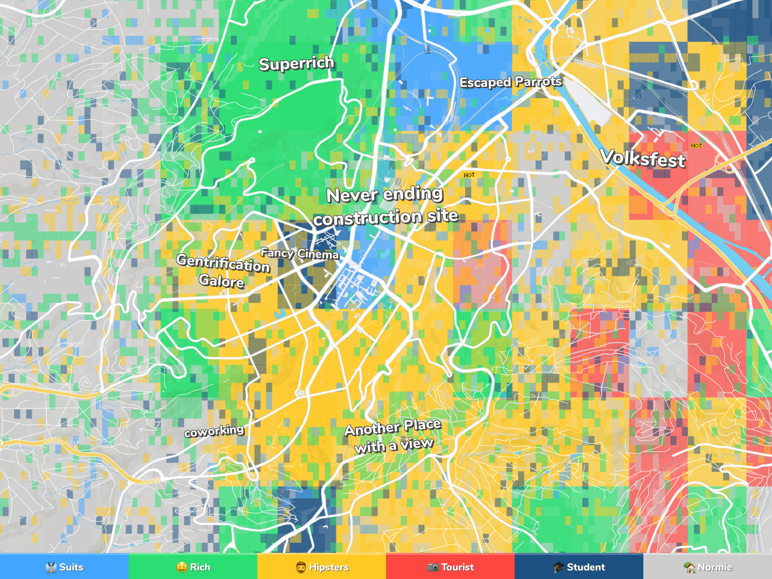 Stuttgart Neighborhood Map