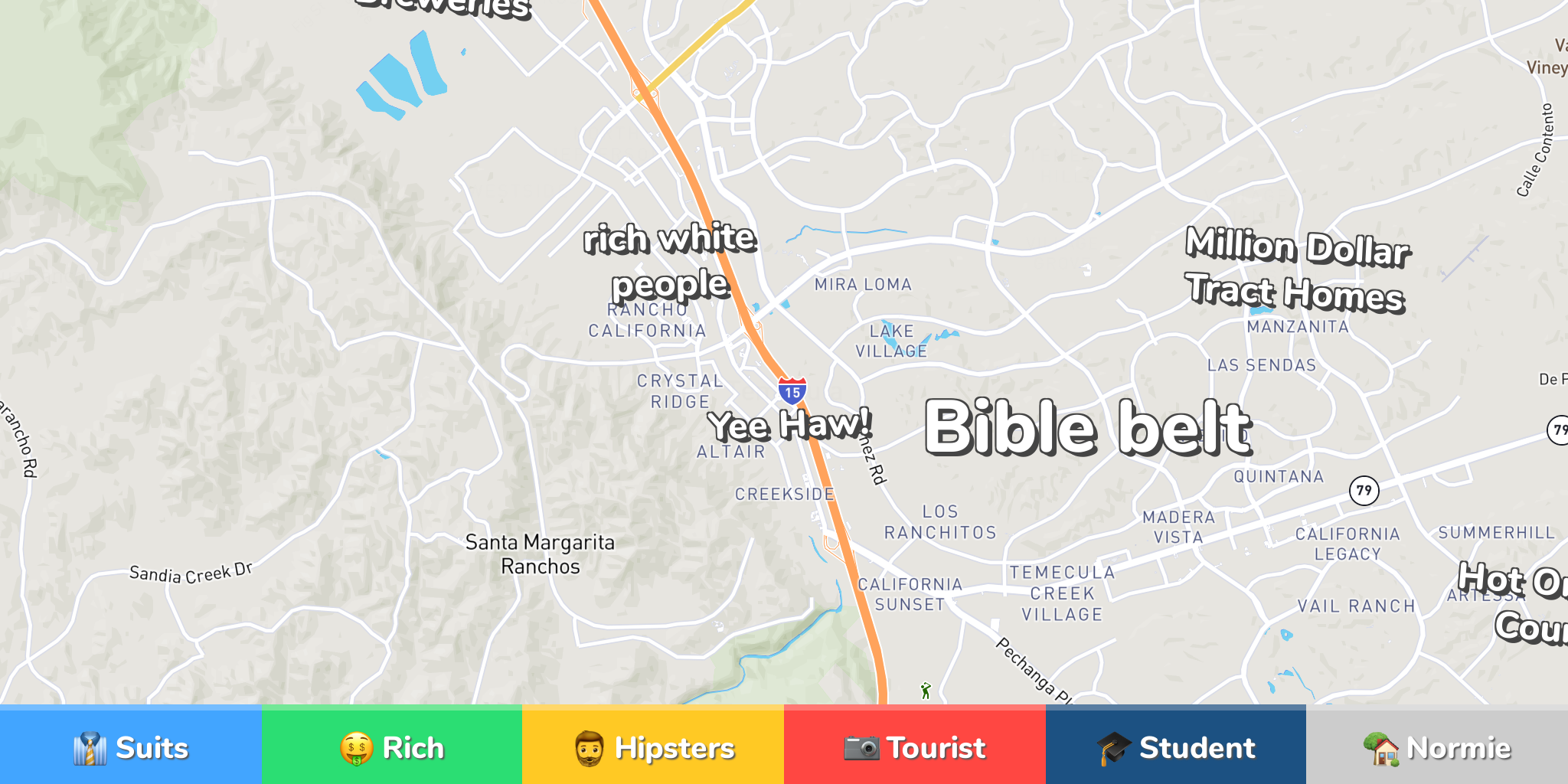Temecula Neighborhood Map