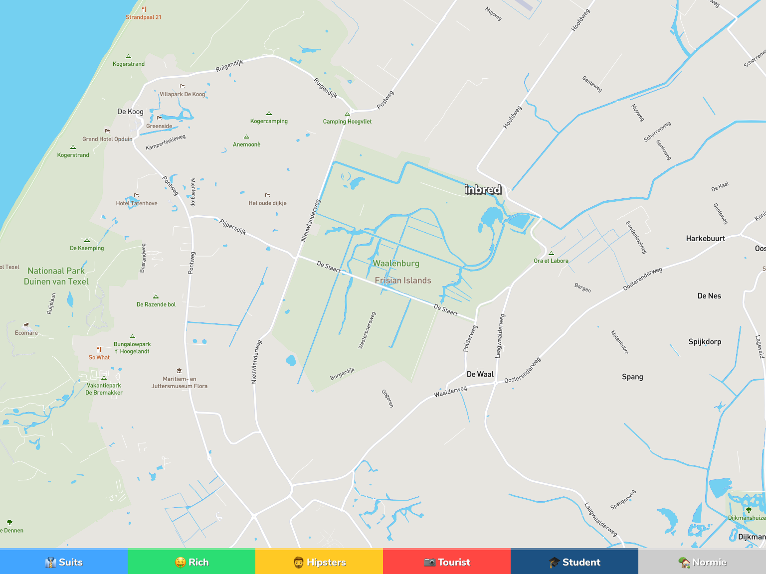 Texel Neighborhood Map