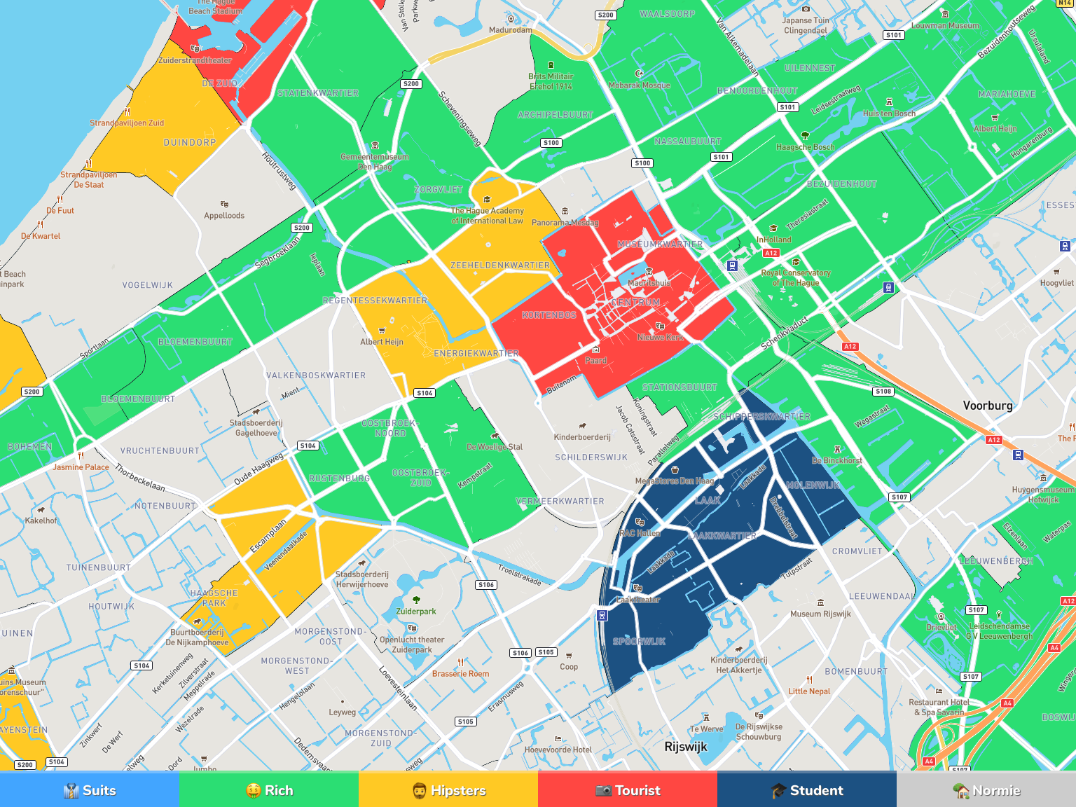 The Hague Neighborhood Map