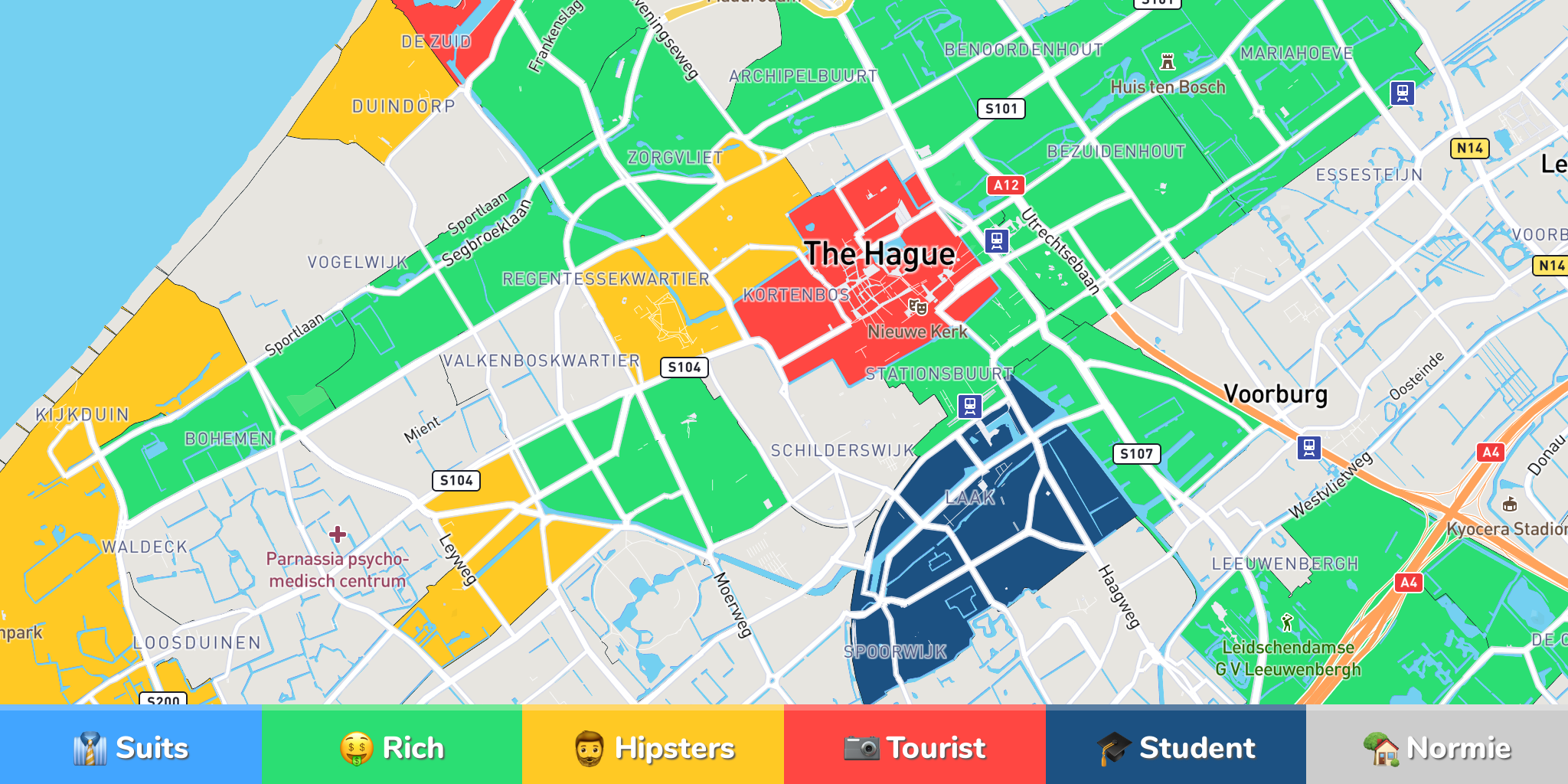 the-hague-neighborhood-map