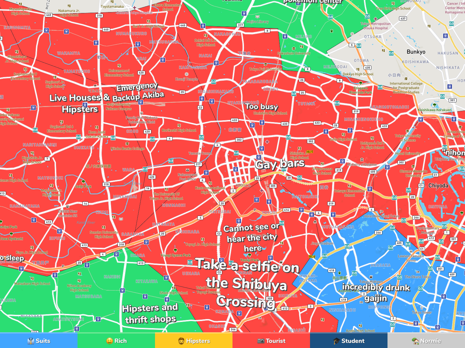 Tokyo Neighborhood Map