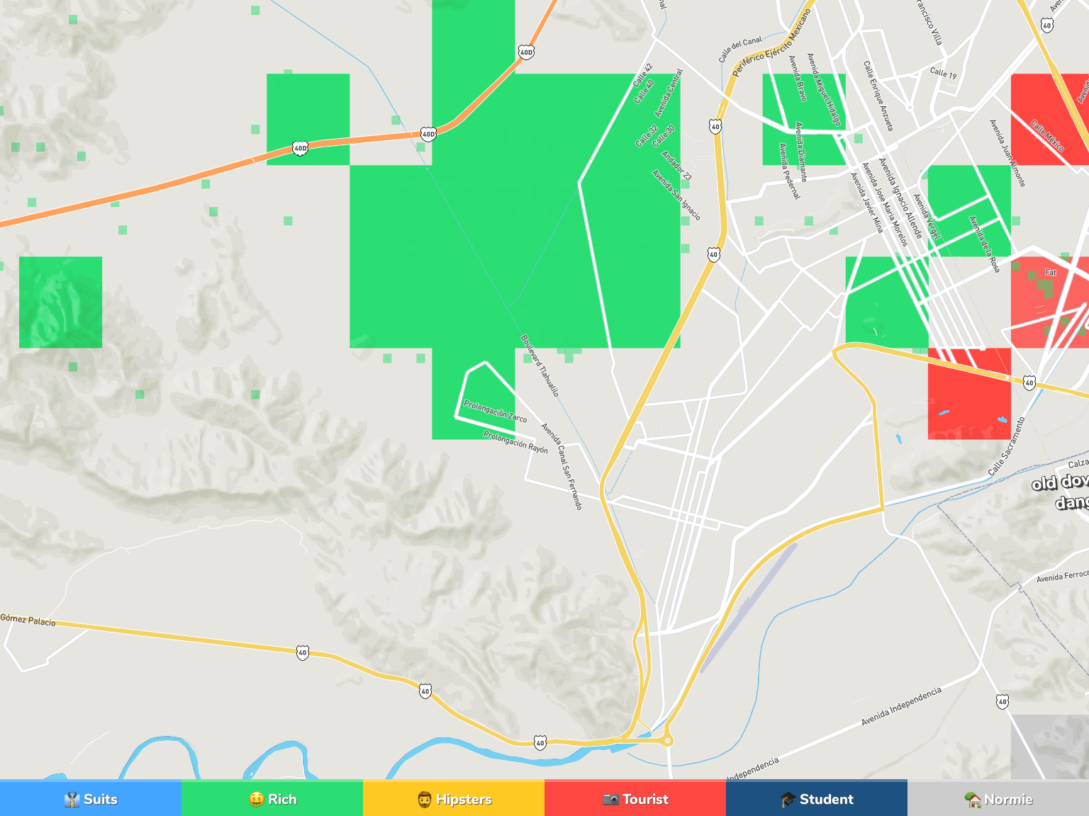 Torreon Neighborhood Map