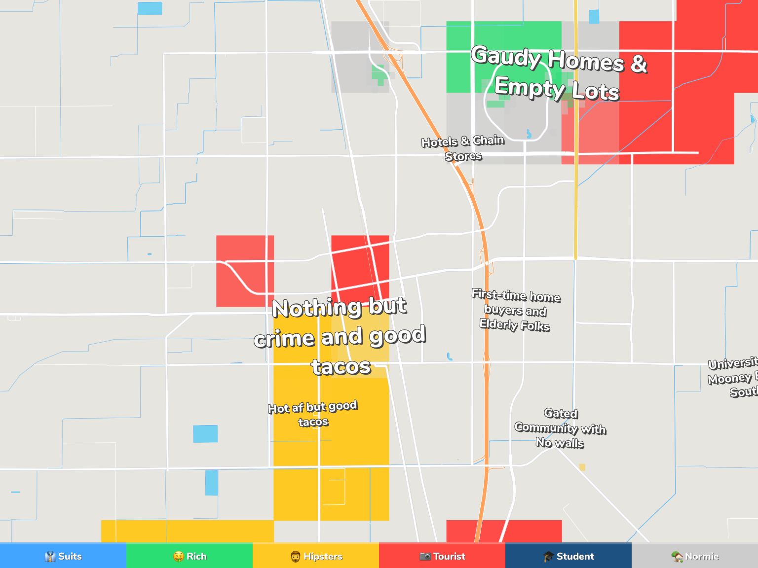 Tulare Neighborhood Map