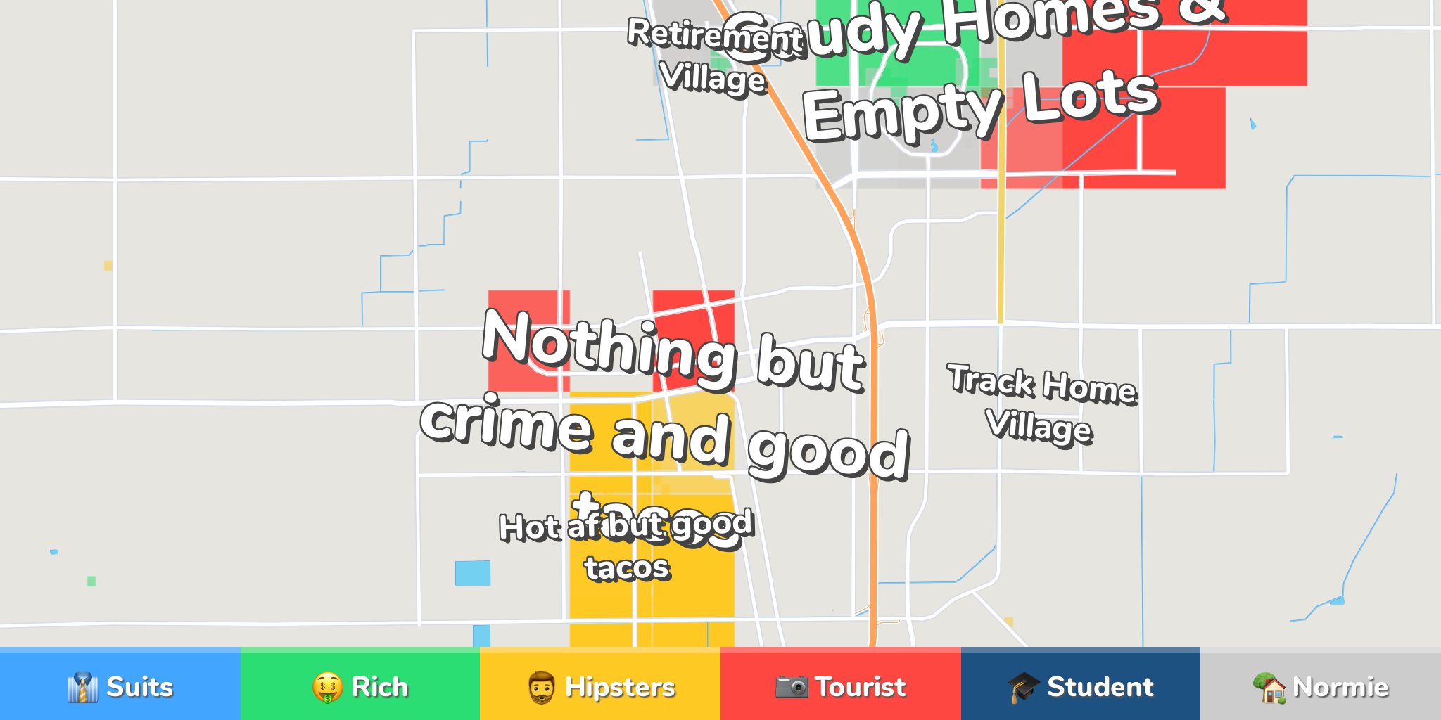 Tulare Neighborhood Map