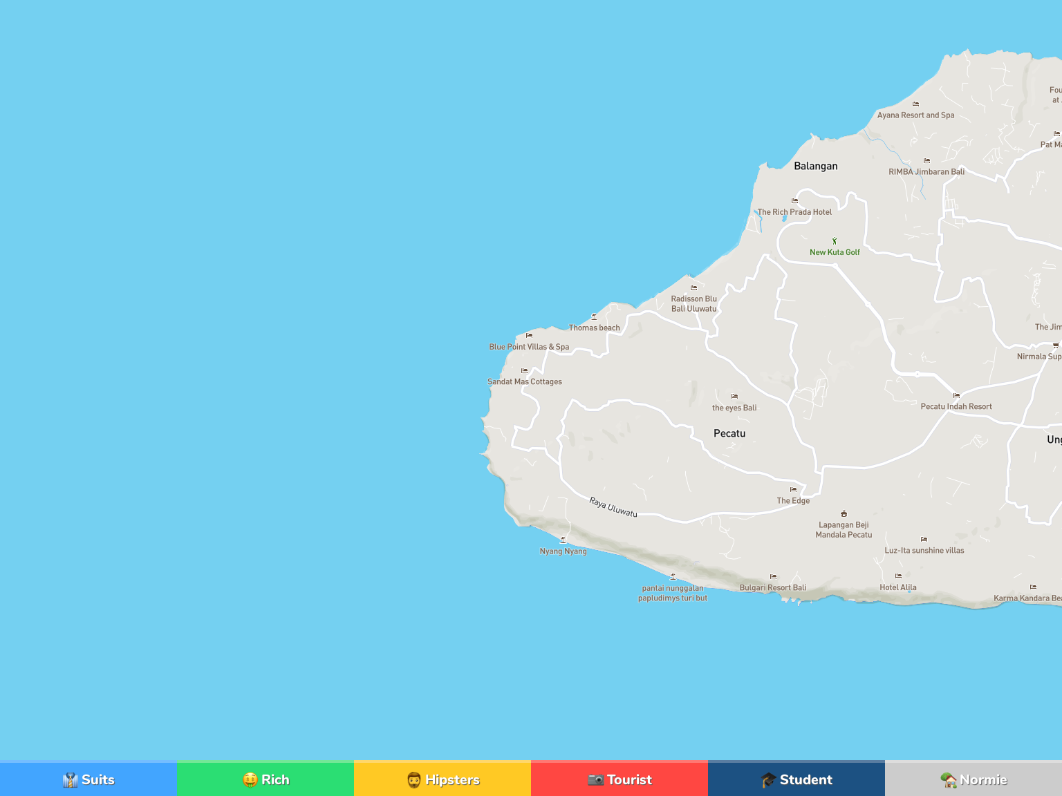 Uluwatu Neighborhood Map