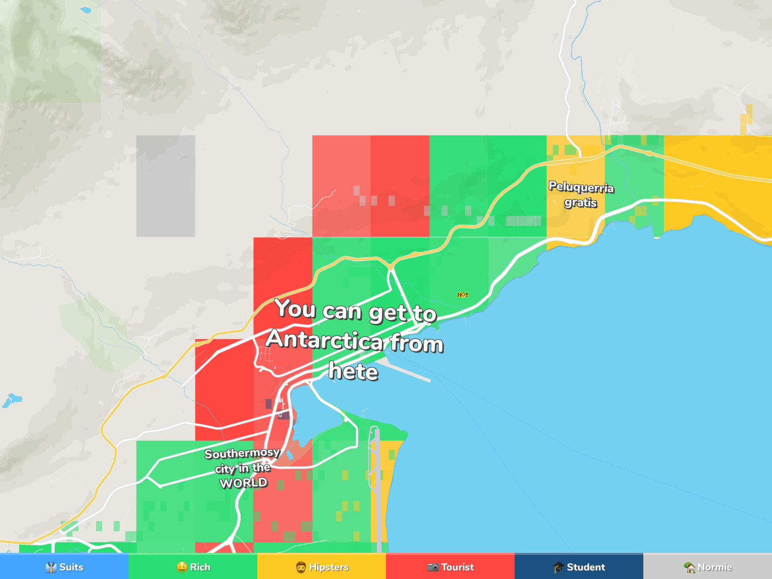 Ushuaia Neighborhood Map