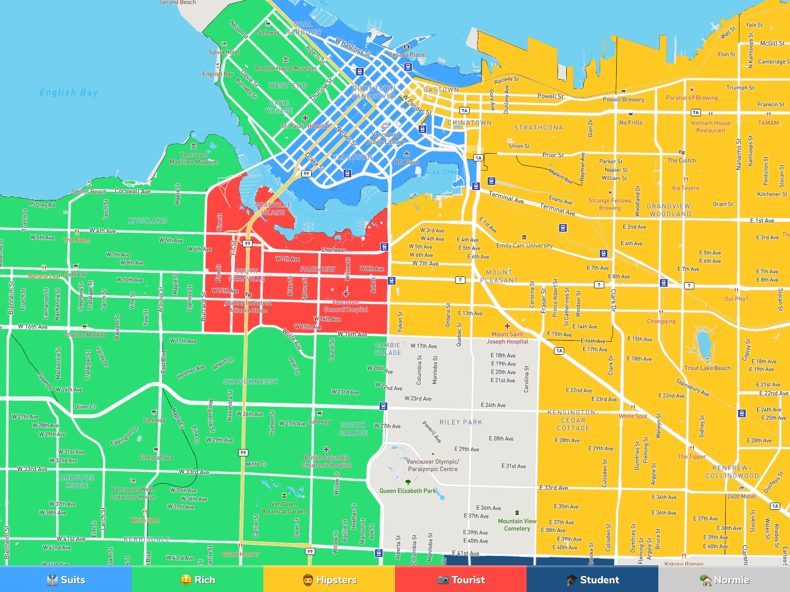 Vancouver Neighborhood Map