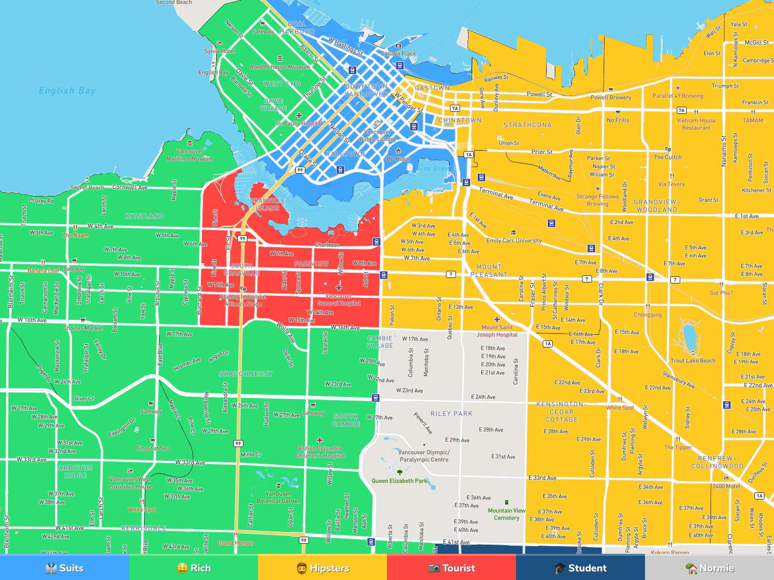 Map Of Vancouver Bc Area