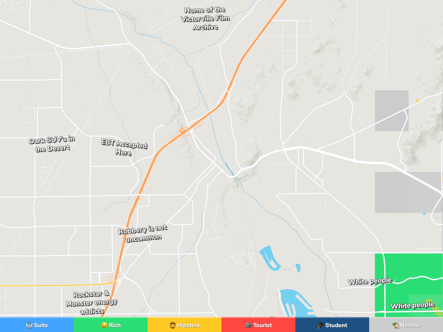 Victorville Neighborhood Map