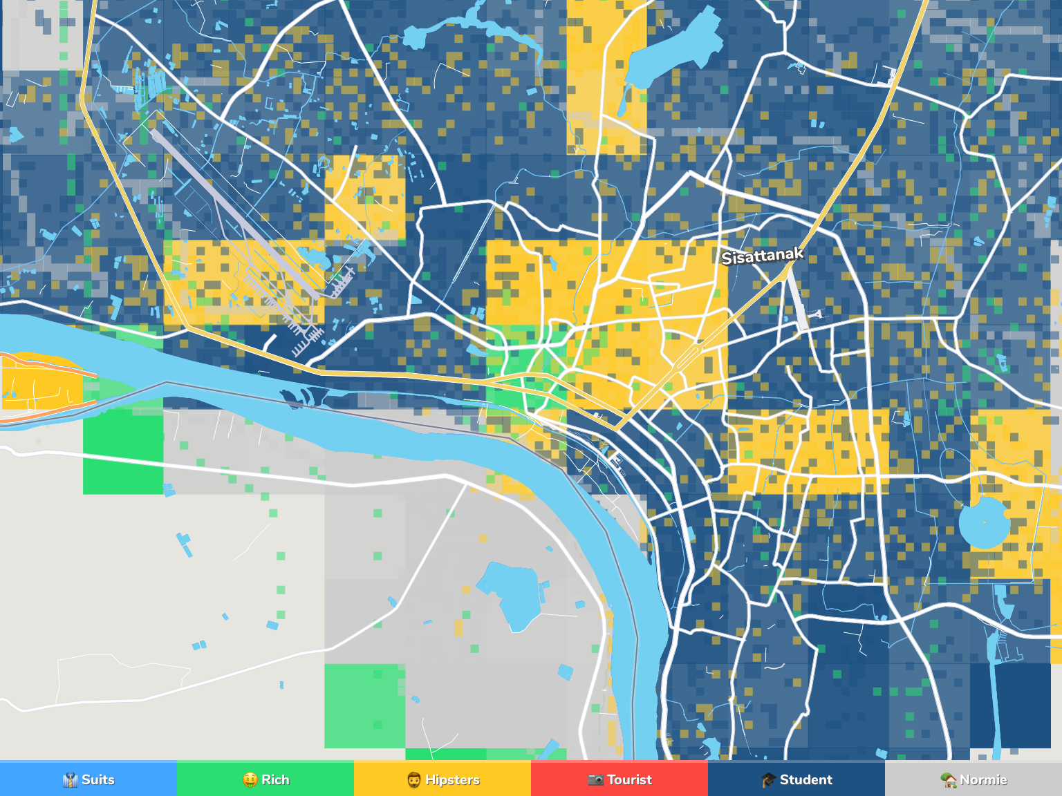 Vientiane Neighborhood Map