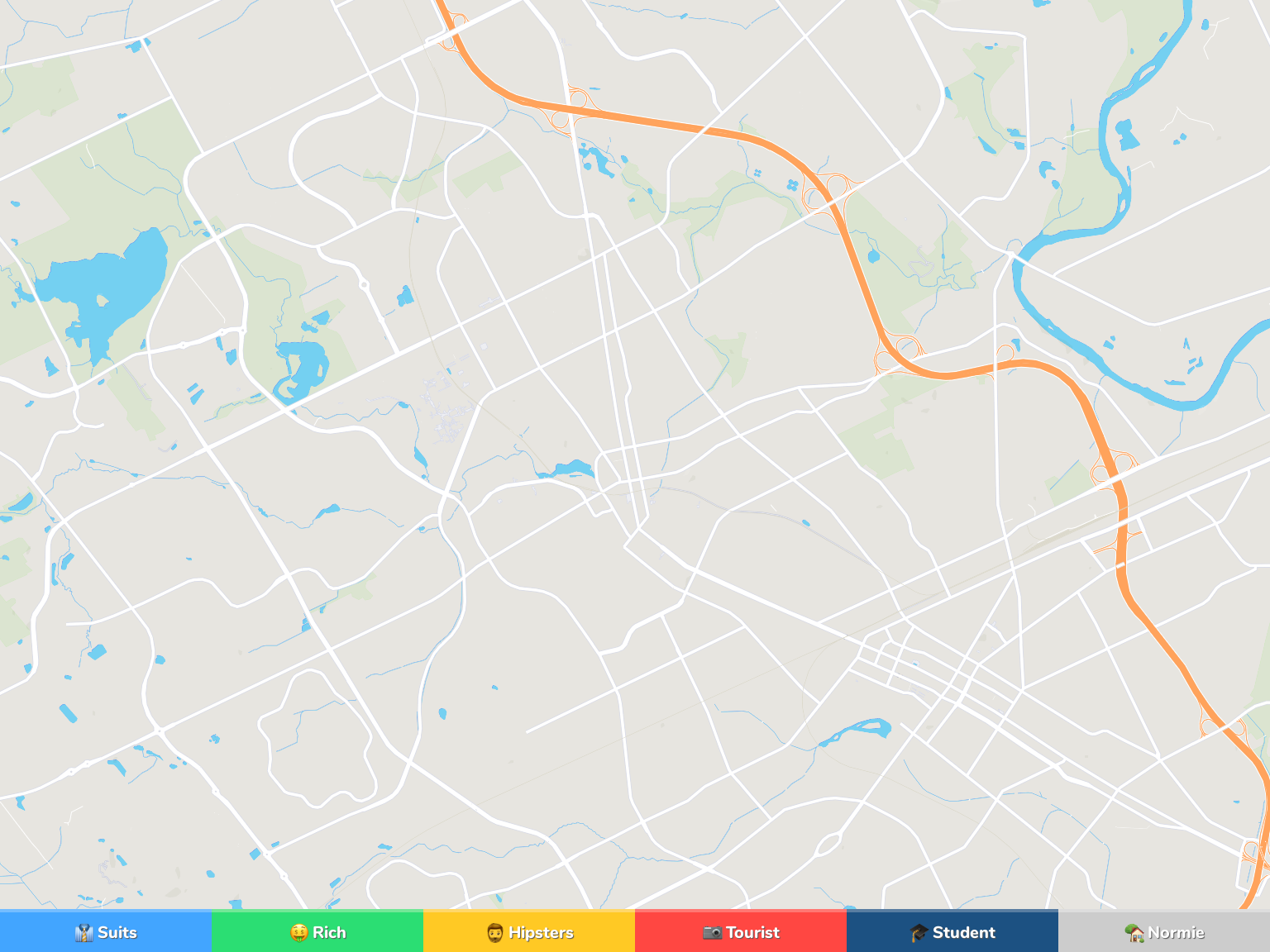 Waterloo Neighborhood Map
