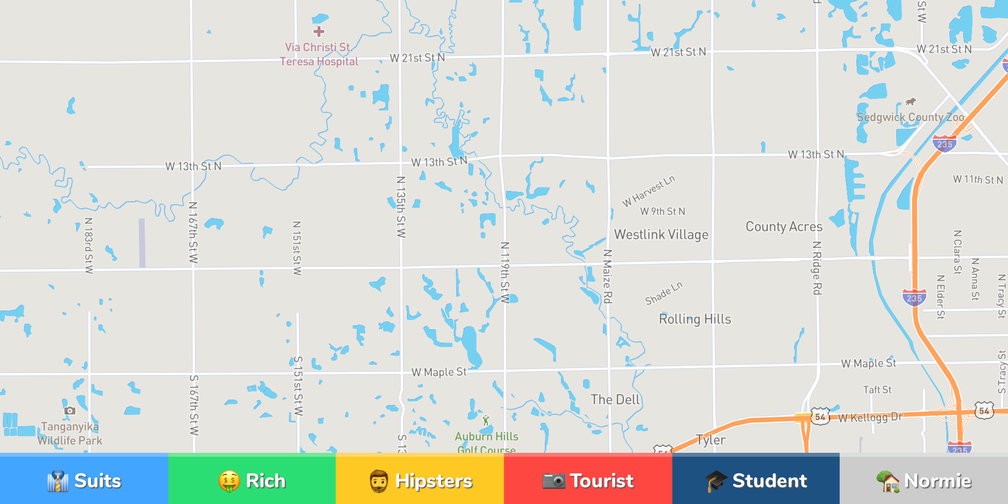 Wichita Neighborhood Map 8358