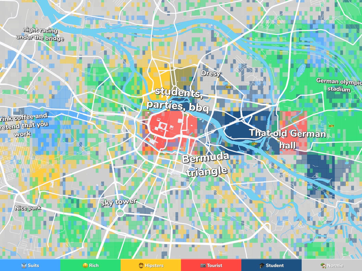 Wrocław Neighborhood Map