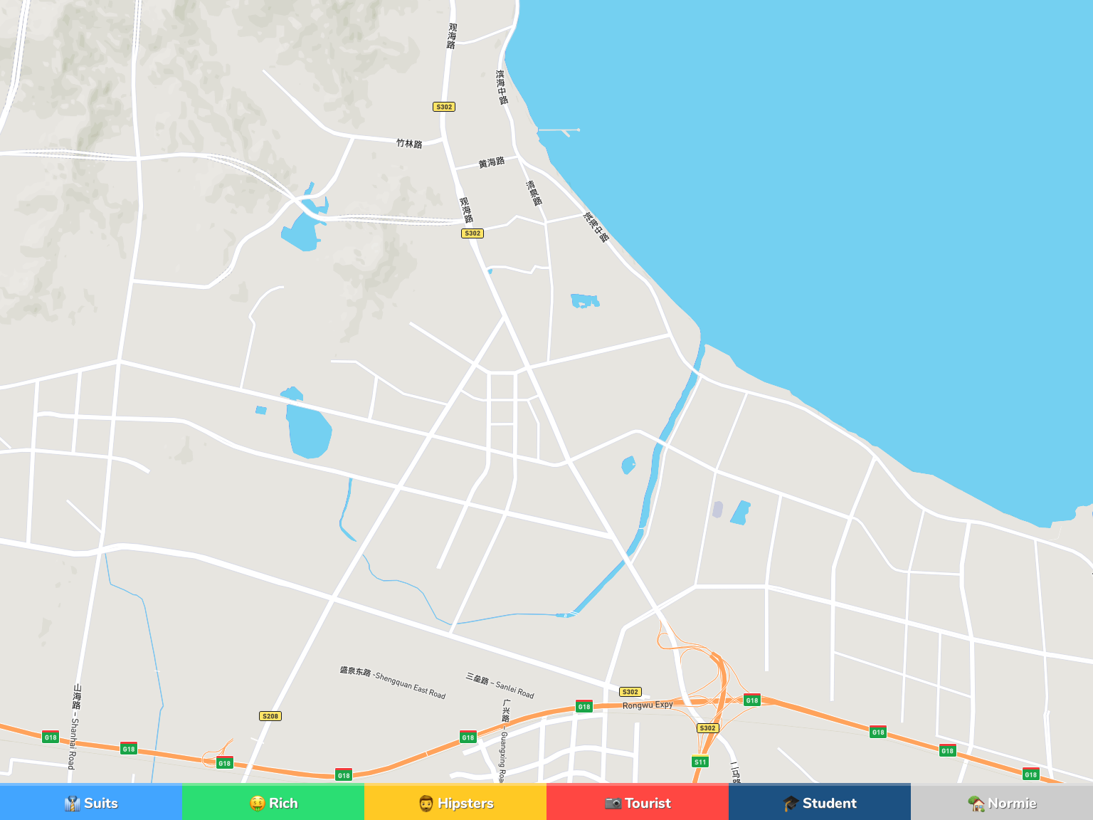 Yantai Neighborhood Map