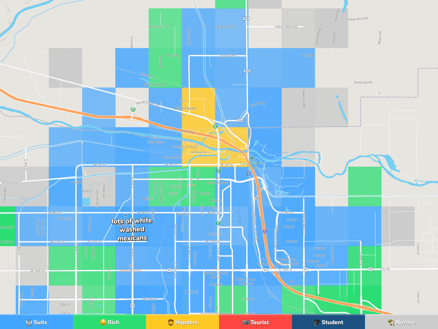 Yuma Neighborhood Map