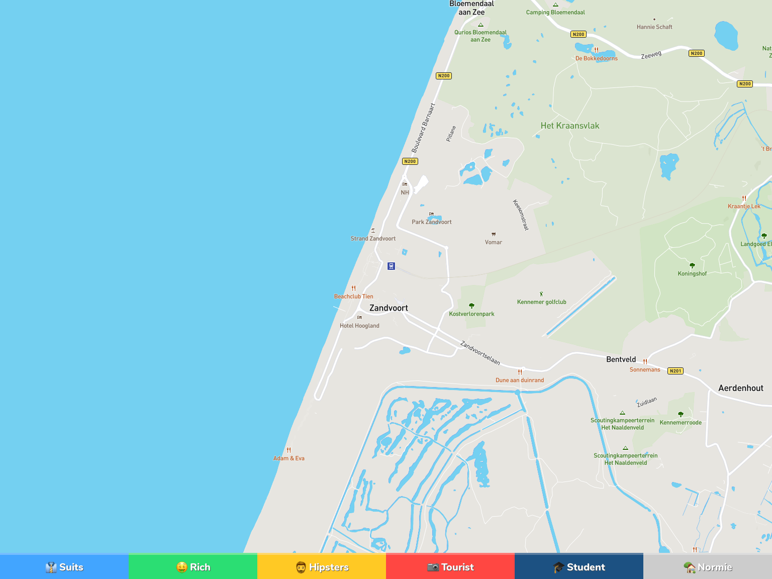 Zandvoort Neighborhood Map